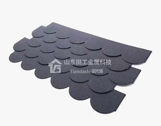 鱼鳞型彩石金属瓦